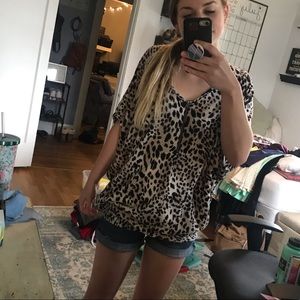 Cheetah print tunic top